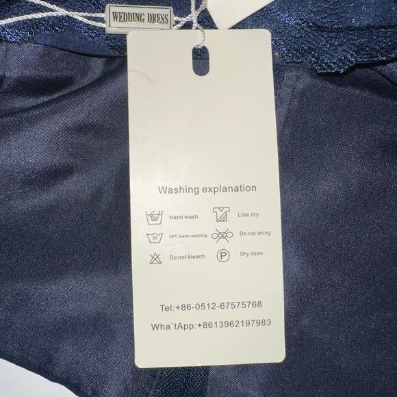 Plus Size Navy Blue Lace Bustier Crop Top Formal Wedding Evening Party Size 2X - Picture 8 of 8